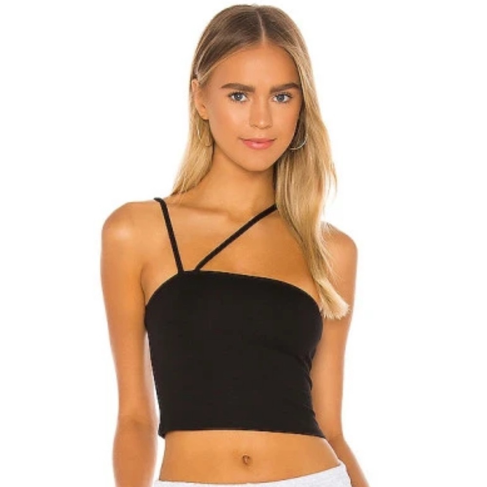 Lover and Friends Carter Top Black Strappy Crop Top - Picture 4 of 9